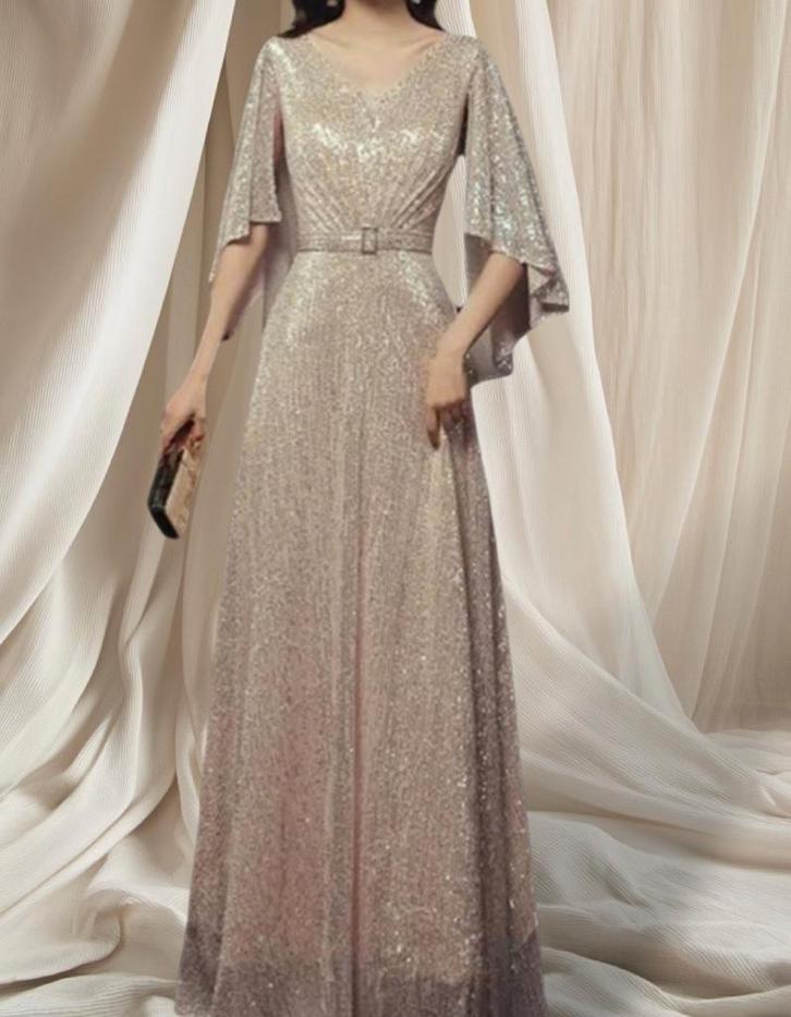 Champagnekleurige avondjurk mt 46, Kleding | Dames, Gelegenheidskleding, Nieuw, Galajurk, Groen, Ophalen of Verzenden