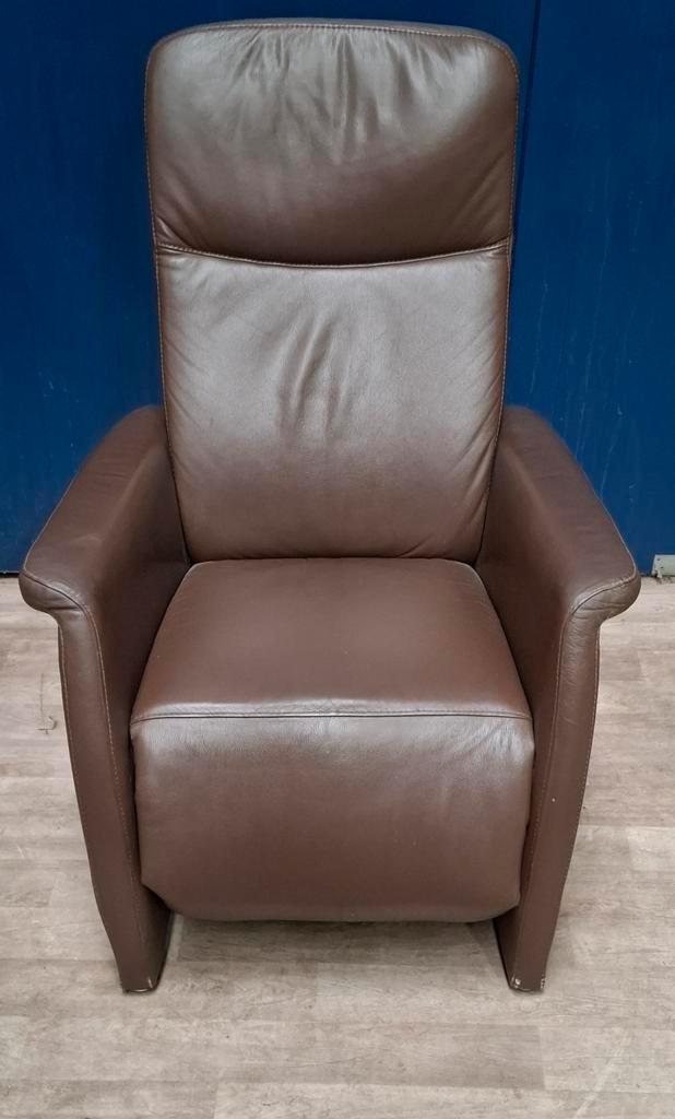 Leren relaxfauteuil, Huis en Inrichting, Fauteuils, Gebruikt, 75 tot 100 cm, Ophalen