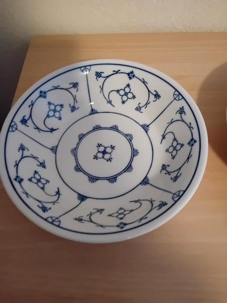 6 Blau Saks De Jäger Ontbijtbordjes - 19cm, Antiek en Kunst, Antiek | Servies los, Ophalen of Verzenden