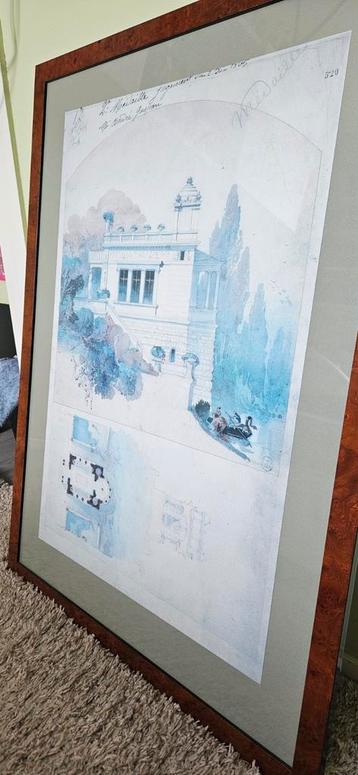 lijst Architectonisch Ontwerp Tekening/Aquarel beschikbaar voor biedingen