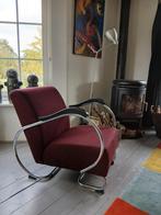 Mooie design fauteuils van het merk Dykmeyer met buizenframe, Ophalen, Gebruikt, 75 tot 100 cm, Stof
