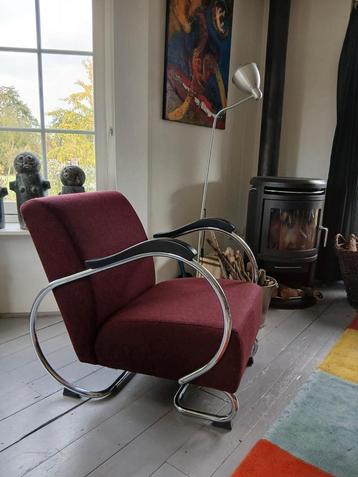 Mooie design fauteuils van het merk Dykmeyer met buizenframe beschikbaar voor biedingen