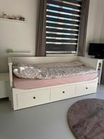 HEMNES Bedbank Ikea, Huis en Inrichting, Slaapkamer | Bedden, Gebruikt, Wit, Tweepersoons, Ophalen of Verzenden