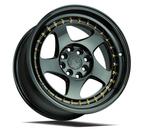Aodhan AH01 Zwart goud 15 x 8.0J ET20 4x100 4x114.3, Auto diversen, Ophalen of Verzenden