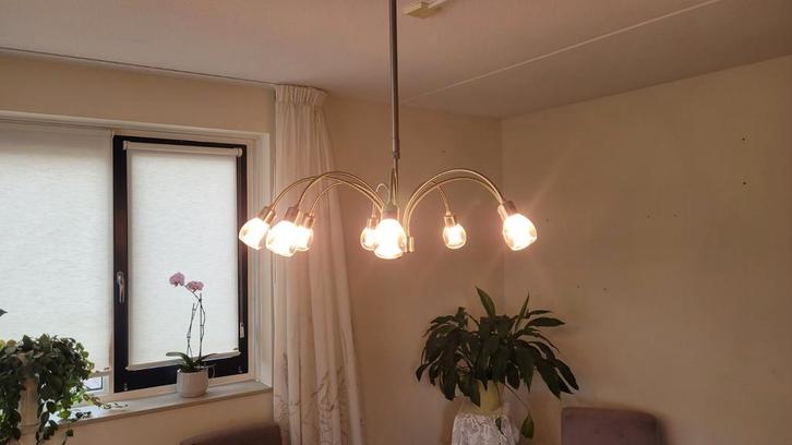 Plafon Lamp - Stijlvolle Verlichting, Huis en Inrichting, Lampen | Hanglampen, Zo goed als nieuw, Minder dan 50 cm, Glas, Metaal