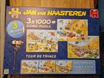 van Haasteren Tour de France Puzzel 3x1000, Ophalen, 500 t/m 1500 stukjes, Zo goed als nieuw