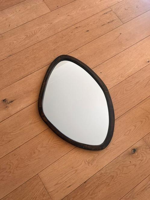 Wandspiegel asymetrisch hout, Huis en Inrichting, Woonaccessoires | Spiegels, Minder dan 50 cm, Minder dan 100 cm, Rechthoekig