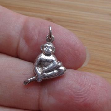 zilveren vintage bedel aap [865] beschikbaar voor biedingen