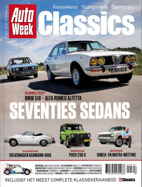 Autoweek Cl 3 2017: Alfa Alfetta - BMW 518 - VW Karmann Ghia, Boeken, Auto's | Folders en Tijdschriften, Gelezen, Algemeen, Ophalen of Verzenden