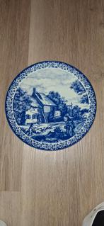 Delfts Blauw Bord - Herfsttafereel, Antiek en Kunst, Antiek | Wandborden en Tegels, Ophalen of Verzenden
