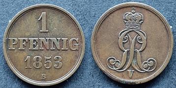 Hannover Pfennig 1853 B beschikbaar voor biedingen