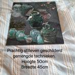 Schilderij stilleven gemengde technieken Hoffz stijl, Antiek en Kunst, Ophalen of Verzenden