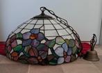 Tiffany glas in lood hanglamp, groot én zwaar!, Antiek en Kunst, Ophalen