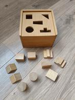 Houten vormen stoof, houten figuren blokkendoos, goede staat, Kinderen en Baby's, Speelgoed | Houten speelgoed, Ophalen of Verzenden