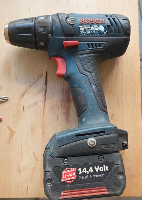 Bosch GSR 14.4-2-LI Accuboormachine met 3 Accu's, Doe-het-zelf en Verbouw, Gereedschap | Boormachines, Gebruikt, Boor- en Schroefmachine