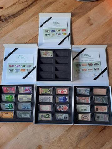 Zilveren miniatuur bankbiljetten van de gulden beschikbaar voor biedingen