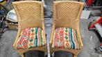 Rotan stoelen met kussens, Ophalen, Gebruikt, Twee, Overige kleuren