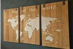 Houten Wereldkaart Wanddecoratie, Ophalen, Gebruikt