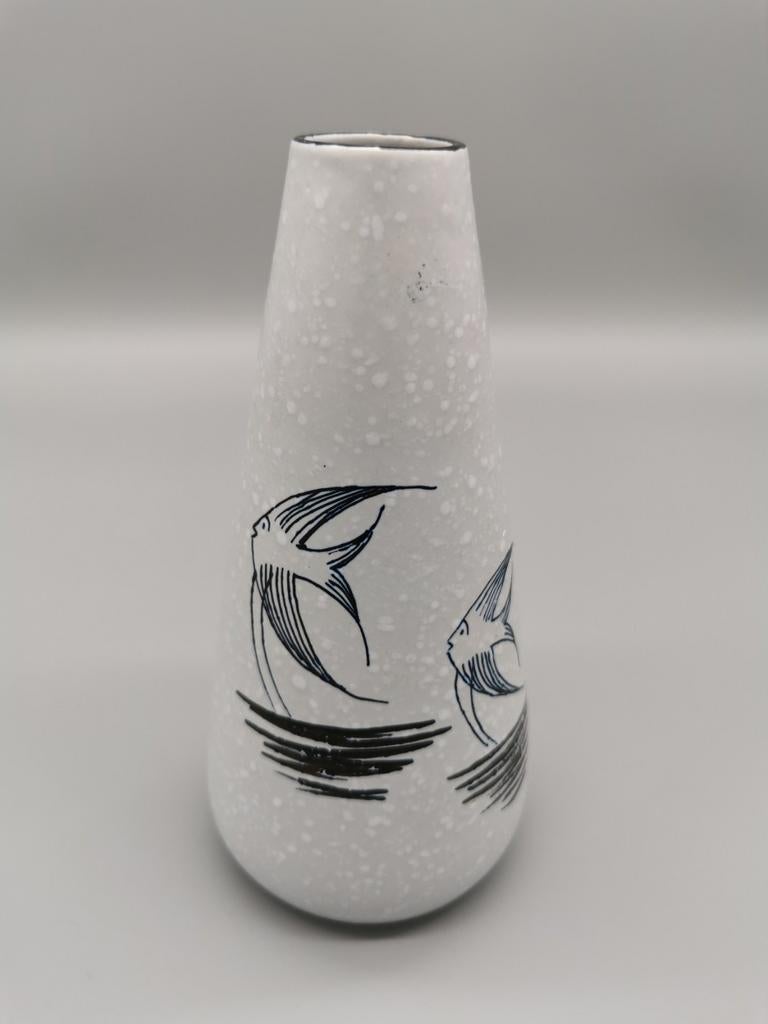 Vaas maanvis model Mavi retro vintage design Flora, Antiek en Kunst, Verzenden