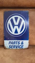 Metalen reclamebord VW Parts Service, Nieuw, Auto's, Ophalen of Verzenden