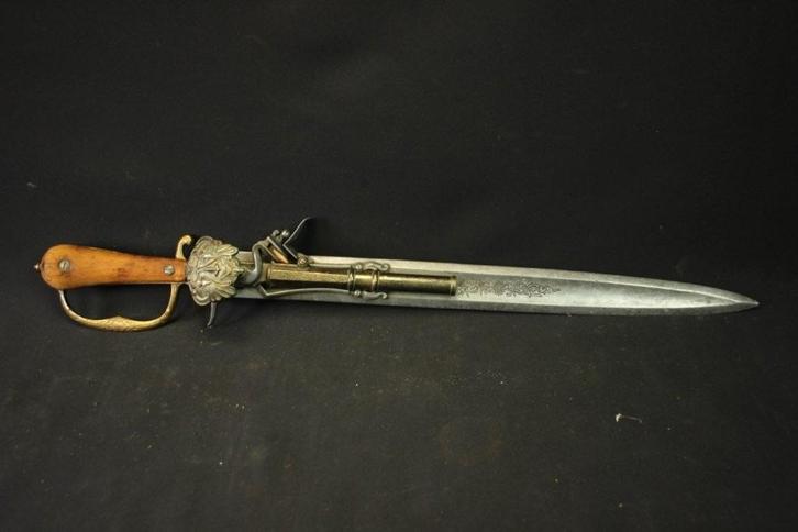 Replica Flintlock vuursteen & zwaard, Verzamelen, Militaria | Algemeen, Overige soorten, Zwaard of Sabel, Ophalen of Verzenden