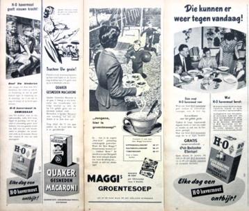 15 vintage advertenties reclames eten 1954 etenswaren beschikbaar voor biedingen