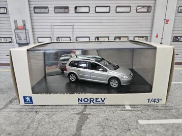 Norev Peugeot 307 SW 2002 1/43 in ovp grijs beschikbaar voor biedingen