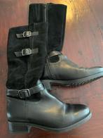Clarks dameslaars, zwart leer/suede, maat 39, Ophalen, Zo goed als nieuw, Zwart