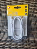 Coax aansluitkabel 1,5 meter – HF-afgeschermd – Goud verguld, Ophalen of Verzenden, Nieuw
