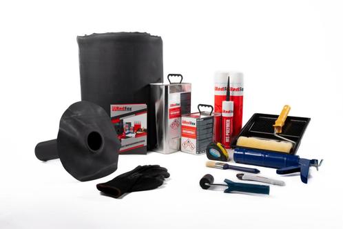EPDM Pakket (compleet) - Zwart - Veel maten - Dakbedekking, Doe-het-zelf en Verbouw, Dakpannen en Dakbedekking, Nieuw, Dakleer