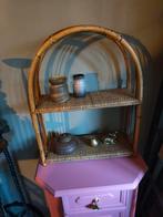 Vintage bamboe rieten kastje boekenkastje, Ophalen, Huis en Inrichting