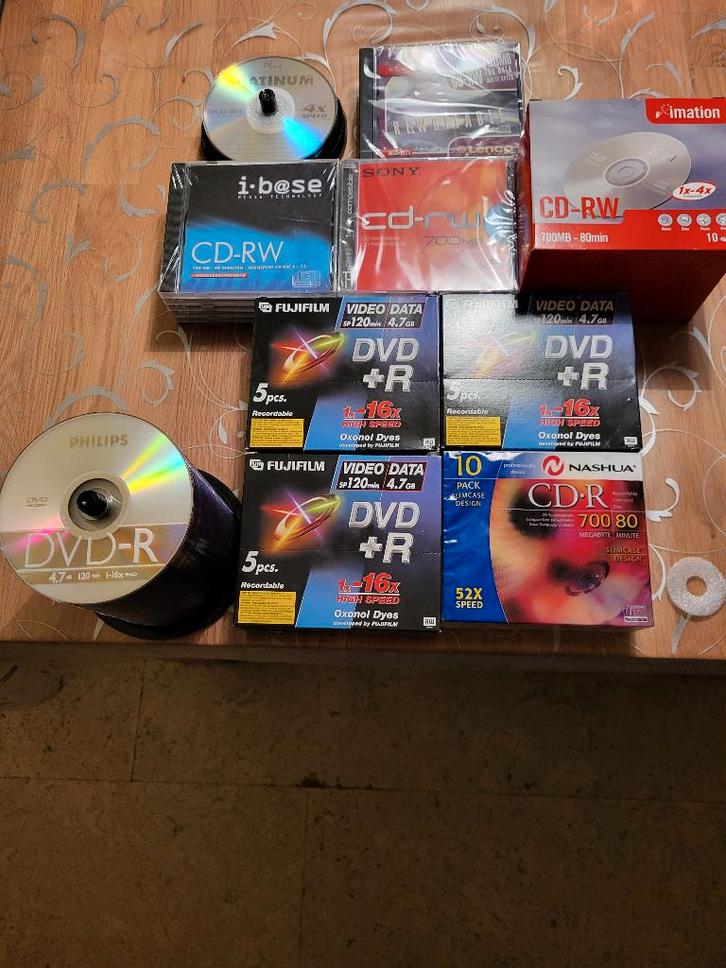 DVD-RW / DVD-R / CD-RW /  CD-R, Computers en Software, Beschrijfbare discs, Nieuw, Dvd, Op spindel, Ophalen