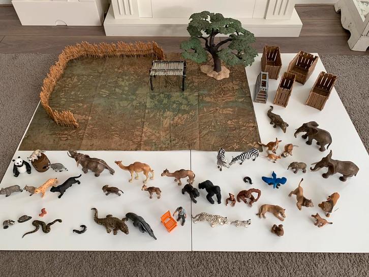 Zeldzame Schleich verzameling [1] + 40 Schleich wilde dieren, Verzamelen, Dierenverzamelingen, Gebruikt, Beeldje of Figuurtje