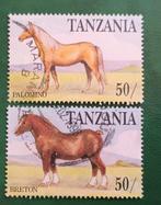 Tanzania 1991 ,2 pzs paarden, Postzegels en Munten, Postzegels | Afrika, Verzenden, Tanzania, Gestempeld
