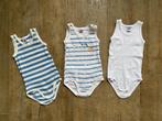 2x mouwloze Petit Bateau rompers (86), Petit Bateau, Gebruikt, Ophalen of Verzenden, Jongetje