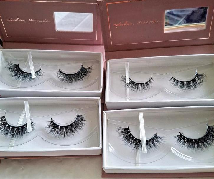 4x Prachtige wimpers mink Ummu Doga, Sieraden, Tassen en Uiterlijk, Uiterlijk | Cosmetica en Make-up, Nieuw, Toebehoren, Ogen