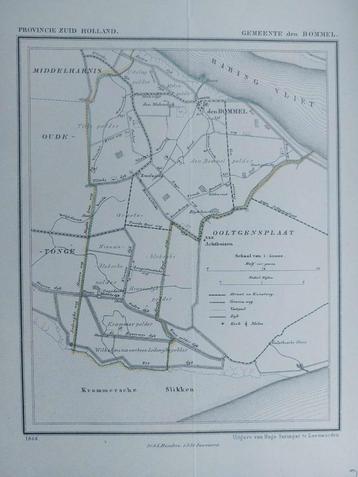 AG25 / Litho van J. Kuyper uit 1868 van Den Bommel ZH beschikbaar voor biedingen