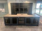 Luxe Eiland Keuken met 8 Bosch Apparaten volledig verlicht!, Zwart, Overige typen, Nieuw, Ophalen of Verzenden
