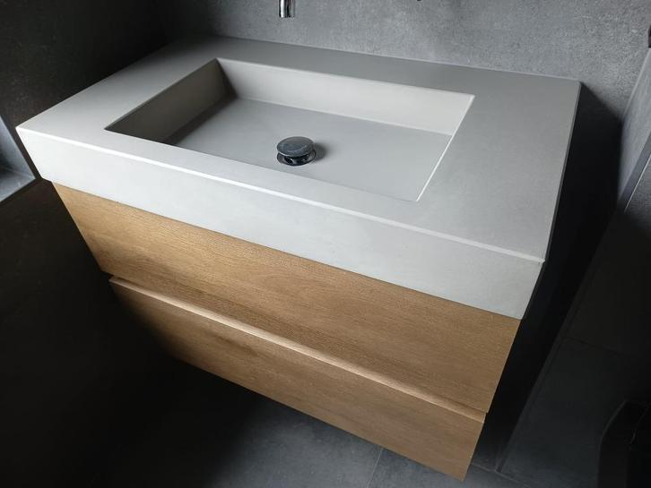 Wastafel met onderkast, Huis en Inrichting, Badkamer | Badkamermeubels, Zo goed als nieuw, Wastafelkast, Minder dan 100 cm, 50 tot 100 cm