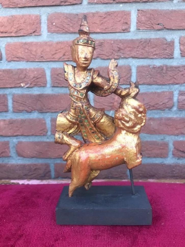 antieke Thaise houten sculptuur, Antiek en Kunst, Kunst | Niet-Westerse kunst, Ophalen of Verzenden