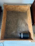 Graafbak met chinchilla zand, Doe-het-zelf en Verbouw, Ophalen, Gebruikt, 40 tot 60 cm, 75 tot 100 cm