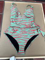 BEACHWAVE  corrigerend badpak met zebraprint groen/roze, Kleding | Dames, Badmode en Zwemkleding, Nieuw, Groen, Ophalen of Verzenden