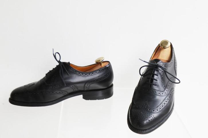 Nederlands klassieke Van Bommel brogues in 7 H = maat 41, Kleding | Heren, Schoenen, Zo goed als nieuw, Veterschoenen, Zwart, Ophalen of Verzenden