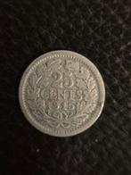 25 Cent zilver 1915 1916 1917 1919 Wilhelmina, Postzegels en Munten, Munten | Nederland, Zilver, 25 cent, Ophalen of Verzenden
