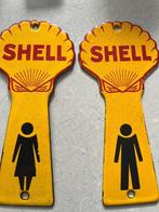 Shell Emaille reclame wc bordjes, Verzamelen, Merken en Reclamevoorwerpen, Ophalen of Verzenden, Gebruikt, Reclamebord