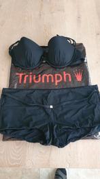 Triumph Bikini Set - Bovenstuk 80B, Shortje Maat 42, Zwart, Ophalen of Verzenden, Bikini, Triumph