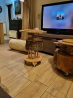 Unieke houten bijzettafel, Huis en Inrichting, Ophalen, Gebruikt, Rustiek, Overige typen