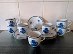 Mosa Maastricht kop en schotels 'Blauwe Roos', Antiek en Kunst, Antiek | Servies compleet, Ophalen of Verzenden