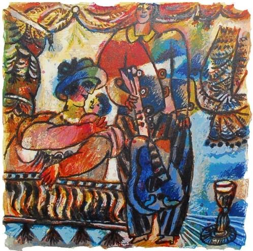 Théo Tobiasse - Untitled - Litho Handgesign., Antiek en Kunst, Kunst | Litho's en Zeefdrukken, Ophalen of Verzenden