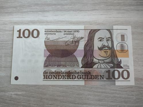 Bijna UNC biljet 100 gulden De Ruyter, 1970, Postzegels en Munten, Bankbiljetten | Nederland, 100 gulden, Ophalen of Verzenden